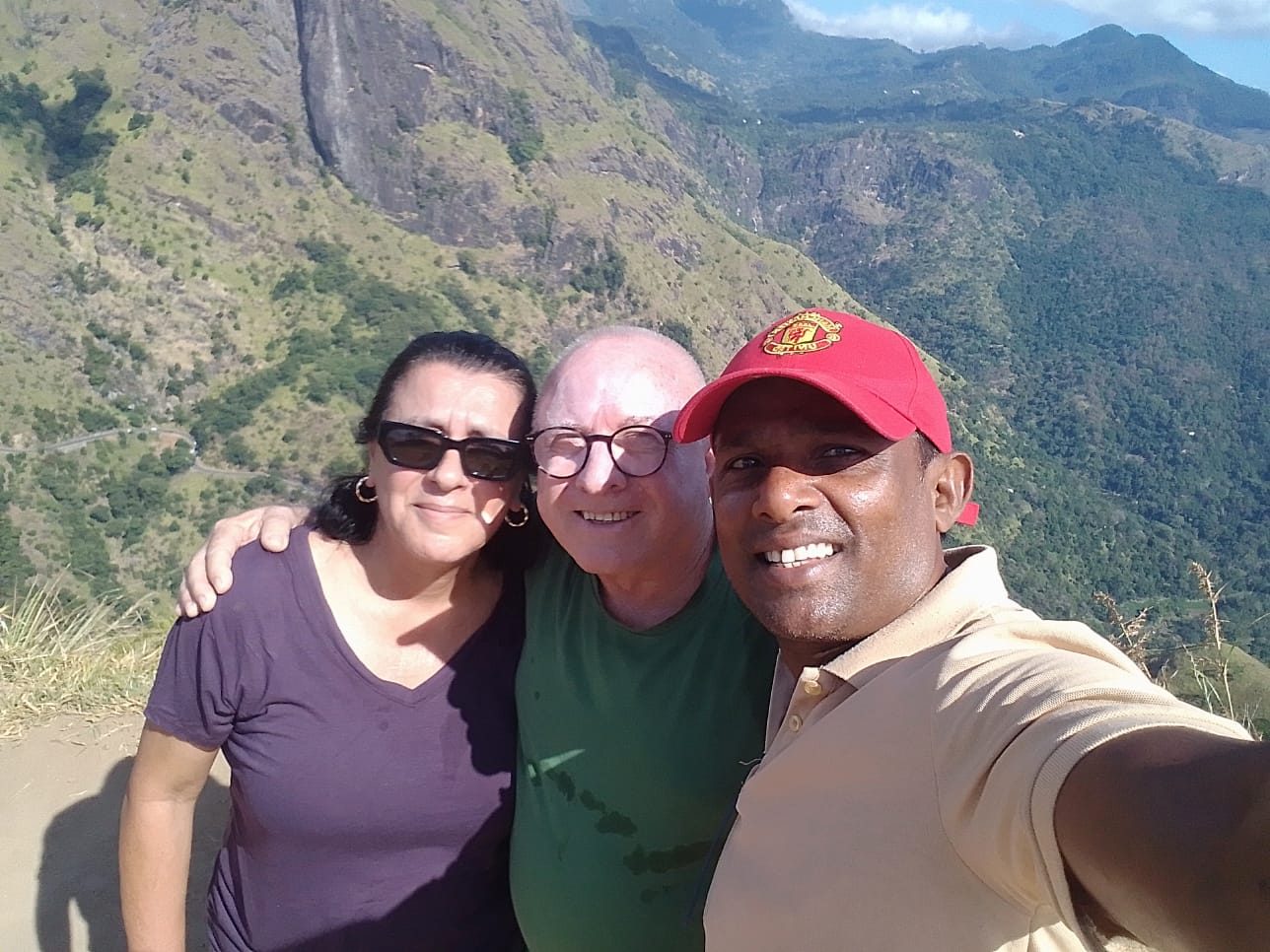 Chin with two guests on Little Adam's Peak